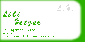 lili hetzer business card